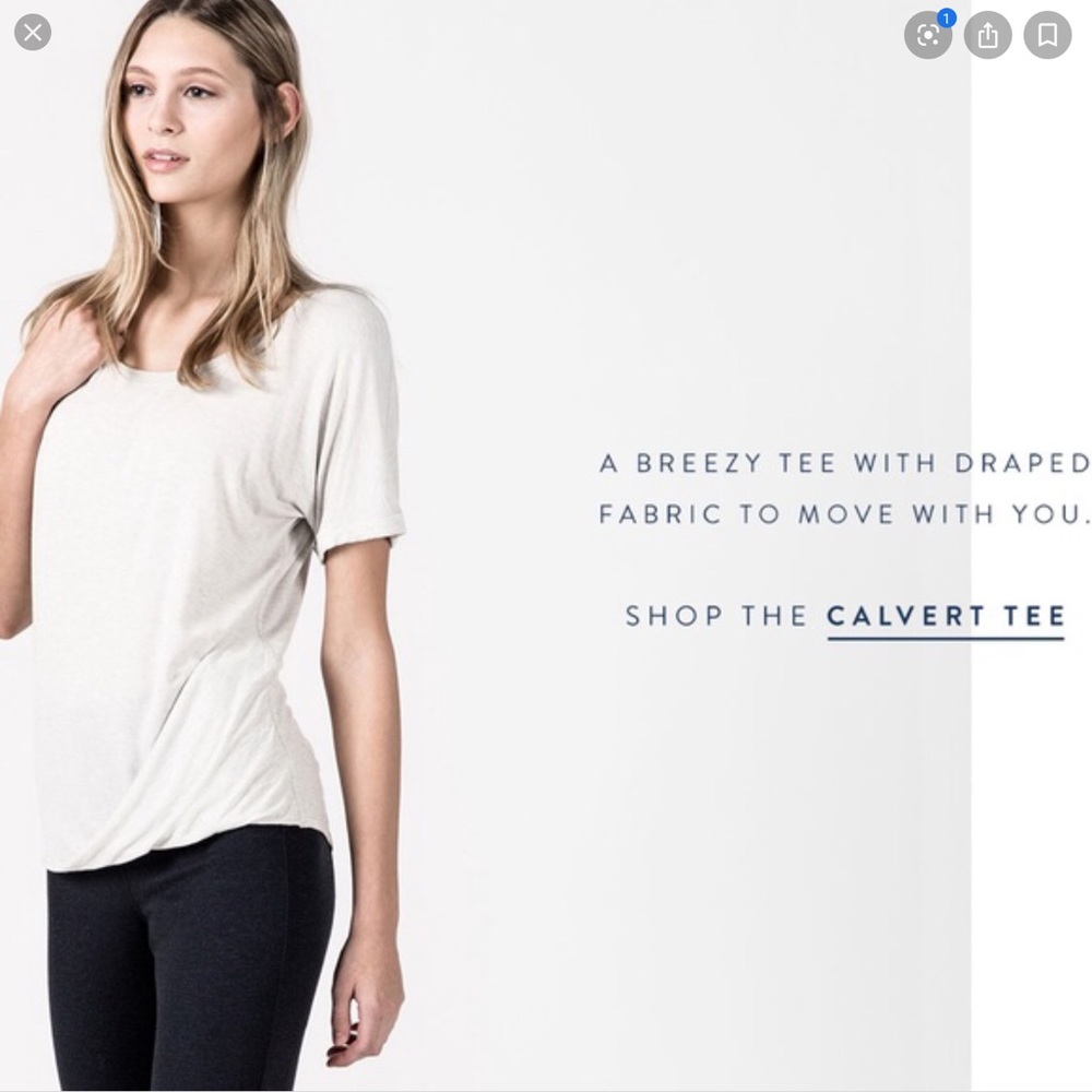 NWT Kit & Ace Calvert Tee in Blush Peach color